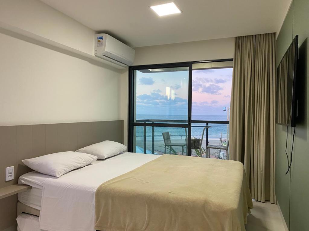 Flat Beira Mar Com Varanda Em Porto De Galinhas Bagian luar foto
